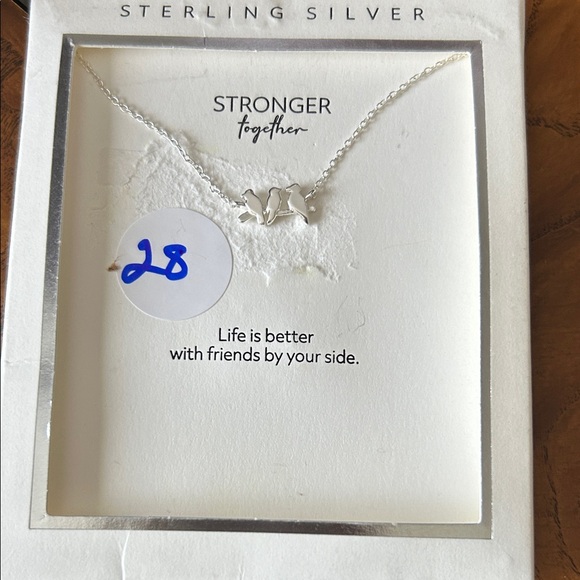 Target Accessories - Target Sterling Silver Two Birds 'Stronger Together' Necklace